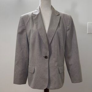 Worthington Classic Women's Single-Button Blazer - Beige/White size 16